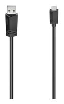 Hama 0,48 Gbit/s Stecker Micro-USB A auf USB A 3 m  200609 (Schwarz) f&uuml;r 11,96 Euro