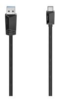 Hama 10 Gbit/s Stecker USB A auf USB C 1 m  200657 (Schwarz) f&uuml;r 19,46 Euro