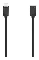Hama 5 Gbit/s Stecker USB C auf USB C Buchse 0,5 m  200782 (Schwarz) f&uuml;r 19,99 Euro