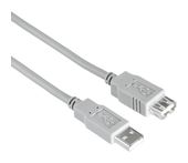 Hama 0,48 Gbit/s Stecker USB A auf USB A Buchse 1,5 m  200905 (Grau) f&uuml;r 6,99 Euro