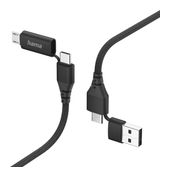 Hama 0,48 Gbit/s Stecker USB A/USB C auf USB C/Micro-USB B 1,5 m  201537 (Schwarz) f&uuml;r 18,46 Euro