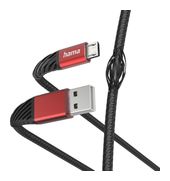 Hama 0,48 Gbit/s Stecker USB A auf Micro-USB B 1,5 m  201539 Extreme (Schwarz, Rot) f&uuml;r 18,46 Euro