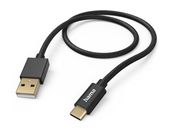 Hama 0,48 Gbit/s Stecker USB A auf USB C 1,5 m  201545 Fabric (Schwarz) f&uuml;r 16,96 Euro