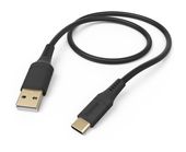 Hama 0,48 Gbit/s Stecker USB A auf USB C 1,5 m  201570 Flexible (Schwarz) f&uuml;r 17,96 Euro