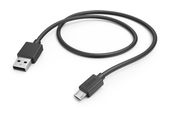 Hama 0,48 Gbit/s Stecker Micro-USB A auf USB A 1 m  201584 (Schwarz) f&uuml;r 8,99 Euro