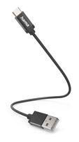 Hama 0,48 Gbit/s Stecker USB A auf USB C 0,2 m  201600 (Schwarz) f&uuml;r 11,99 Euro