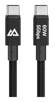 Hama 5 Gbit/s Stecker USB C auf USB C bis 60 W 1,2 m  201764 (Schwarz) f&uuml;r 19,96 Euro