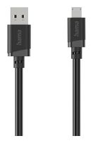 Hama 0,48 Gbit/s Stecker USB A auf Micro-USB B 2 m  201804 (Schwarz) f&uuml;r 9,99 Euro