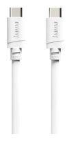 Hama 0,48 Gbit/s Stecker USB C auf USB C 1 m  201807 (Weiß) f&uuml;r 9,99 Euro