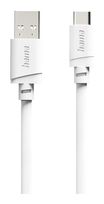 Hama 0,48 Gbit/s Stecker USB A auf USB C 2 m  201813 (Weiß) f&uuml;r 12,99 Euro