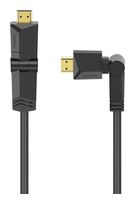 Hama 18 Gbit/s Stecker Gerade HDMI auf HDMI Typ A (Standard) Rotierend 1,5 m  205011 (Schwarz) f&uuml;r 16,96 Euro