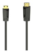Hama 18 Gbit/s Stecker Gerade HDMI auf HDMI Type C (Mini) 1,5 m  205015 (Schwarz) f&uuml;r 16,96 Euro