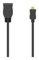 Hama 10,2 Gbit/s Stecker Gerade HDMI auf HDMI Typ A (Standard) Buchse 0,1 m  205168 (Schwarz) f&uuml;r 12,96 Euro