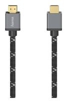 Hama 48 Gbit/s Stecker Gerade HDMI auf HDMI Typ A (Standard) 1 m  205238 (Schwarz, Grau) f&uuml;r 20,46 Euro