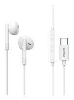 Hama In-Ear Kopfhörer Kabelgebunden USB Typ-C  221786 Classy (Weiß) f&uuml;r 16,99 Euro