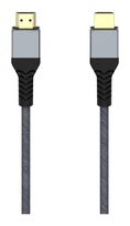 Hama 48 Gbit/s Stecker Gerade HDMI auf HDMI Typ A (Standard) 2 m  305150 (Schwarz, Grau) f&uuml;r 9,96 Euro