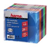 Hama CD Slim Box Pack of 25, Coloured f&uuml;r 20,46 Euro