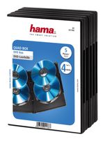 Hama DVD Quad Box, Black, Package of 5 pieces f&uuml;r 9,49 Euro