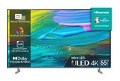 Hisense QLED 139,7 cm (55 Zoll) Fernseher 4K Ultra HD VESA 400 x 200 mm  55U6KQ (Schwarz, Grau) f&uuml;r 739,00 Euro