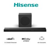 Hisense Soundbar 440 W 3.1.2 Kanäle  AX3120Q (Schwarz) f&uuml;r 248,96 Euro