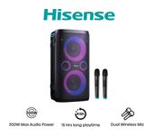 Hisense 300 W Bluetooth Lautsprecher IPX4 Laufzeit bis 15 h  Party Storm 1 (Schwarz) f&uuml;r 228,96 Euro