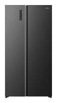 Hisense Side-by-Side Kühl-/ Gefrierkombination 347 l / 197 l 317 kWh NoFrost 1786 mm x 911 mm  RS3P558NEFE (Schwarz) f&uuml;r 670,00 Euro