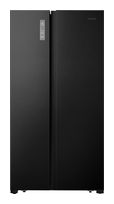 Hisense Side-by-Side Kühl-/ Gefrierkombination 334 l / 185 l 198 kWh NoFrost 1786 mm x 910 mm  RS677N4AFC (Schwarz) f&uuml;r 874,00 Euro