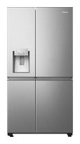 Hisense Side-by-Side Kühl-/ Gefrierkombination 417 l / 200 l 221 kWh NoFrost 1795 mm x 910 mm  RS818N4TIC (Grau, Edelstahl) f&uuml;r 1.304,00 Euro