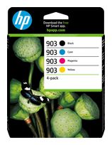 HP originale Druckerpatronen Schwarz, Cyan, Magenta, Gelb 12,4 ml 4,5 ml 300 Seiten Nr.903 f&uuml;r 72,46 Euro