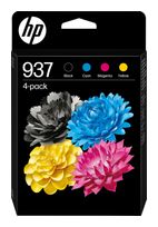 HP originale Druckerpatronen Schwarz, Cyan, Magenta, Gelb 1250 Seiten Nr.937 4er-Pack f&uuml;r 127,96 Euro