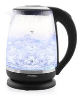 Hyundai 2,0 l Wasserkocher 2200 W (Schwarz, Transparent, Silber) VK745 f&uuml;r 24,99 Euro