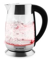 Hyundai 1,8 l Wasserkocher 2200 W (Schwarz, Transparent, Silber) VK792 f&uuml;r 39,99 Euro
