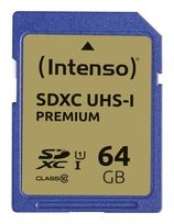 Intenso SDXC Speicherkarte 64 GB Class 1 (U1) Klasse 10 3421490 f&uuml;r 12,99 Euro