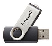 Intenso USB Typ-A Stick 8 GB  Basic Line (Schwarz, Silber) f&uuml;r 5,49 Euro