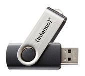 Intenso USB Typ-A Stick 64 GB  Basic Line (Schwarz, Silber) f&uuml;r 9,99 Euro