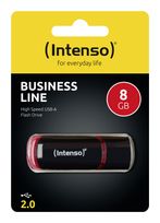 Intenso USB Typ-A Stick 8 GB  Business Line (Schwarz, Rot) f&uuml;r 4,99 Euro