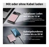 Intenso MW5000 Magnetische Powerbank 5000 mAh – MagSafe kompatibel, Wireless Charging 15W, USB-C PD 20W, Flach & Kompakt – Geprüft in Deutschland – Rosé f&uuml;r 19,99 Euro