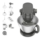 Kenwood 1000 W Küchenmaschine 4,3 l  KHC30.070GY Multi Tasker (Edelstahl, Grau) f&uuml;r 217,96 Euro