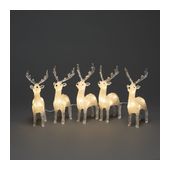 Konstsmide LED Warmweiß DC  6288-103 Acryl Rentier 5er Set (Transparent) f&uuml;r 42,46 Euro