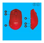 Logitech 1000 DPI Büro Maus Mechanisch  M330 Silent Plus (Rot) f&uuml;r 24,96 Euro