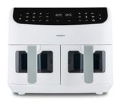 Medion Doppel Heißluftfritteuse 8,7 l 2600 W  Life P20 XXL (Weiß, Schwarz) f&uuml;r 90,46 Euro