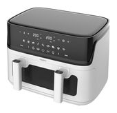 Medion Doppel Heißluftfritteuse 10,8 l 3040 W  Life P25 XXL Flex M (Schwarz, Weiß) f&uuml;r 118,96 Euro