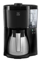 Melitta 15 Tassen Thermo Filterkaffeemaschine 1,2 l  1025-12 Look Therm Timer (Schwarz, Edelstahl) f&uuml;r 100,96 Euro