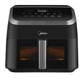MIDEA Doppel Heißluftfritteuse 9 l 2200 W  MAD85000ADK (Schwarz, Silber) f&uuml;r 104,96 Euro