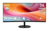 MSI Quad HD Monitor 86,4 cm (34 Zoll) 21:9 4 ms 300 cd/m²  Pro MP341CQDE E12 (Schwarz) f&uuml;r 229,00 Euro