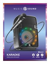 Music Sound 5 W Bluetooth Lautsprecher Laufzeit bis 8 h  Karaoke (Schwarz) f&uuml;r 39,96 Euro