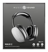 Music Sound Over Ear Bluetooth Kopfhörer kabellos 22 h Laufzeit USB Typ-C  Maxi2 (Schwarz) f&uuml;r 26,46 Euro