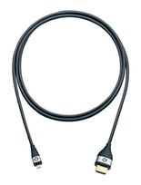 OEHLBACH 18 Gbit/s Stecker HDMI auf HDMI Typ D (Mikrofon) 1,8 m  i-Connect HS micro 180 (Schwarz) f&uuml;r 38,96 Euro