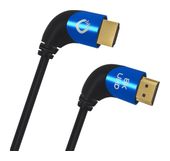 OEHLBACH 48 Gbit/s Stecker Abgewinkelt HDMI auf HDMI Typ A (Standard) 3 m  Shape Magic 90 (Schwarz, Blau) f&uuml;r 49,96 Euro