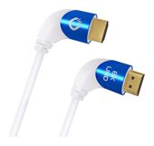 OEHLBACH 48 Gbit/s Stecker Abgewinkelt HDMI auf HDMI Typ A (Standard) 3 m  Shape Magic 90 (Blau, Weiß) f&uuml;r 32,96 Euro